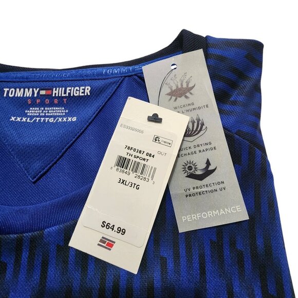 Tommy Hilfiger Men's T-Shirt Sport Wicking UV Short Sleeve Polyester‎ 3XL - Picture 10 of 11